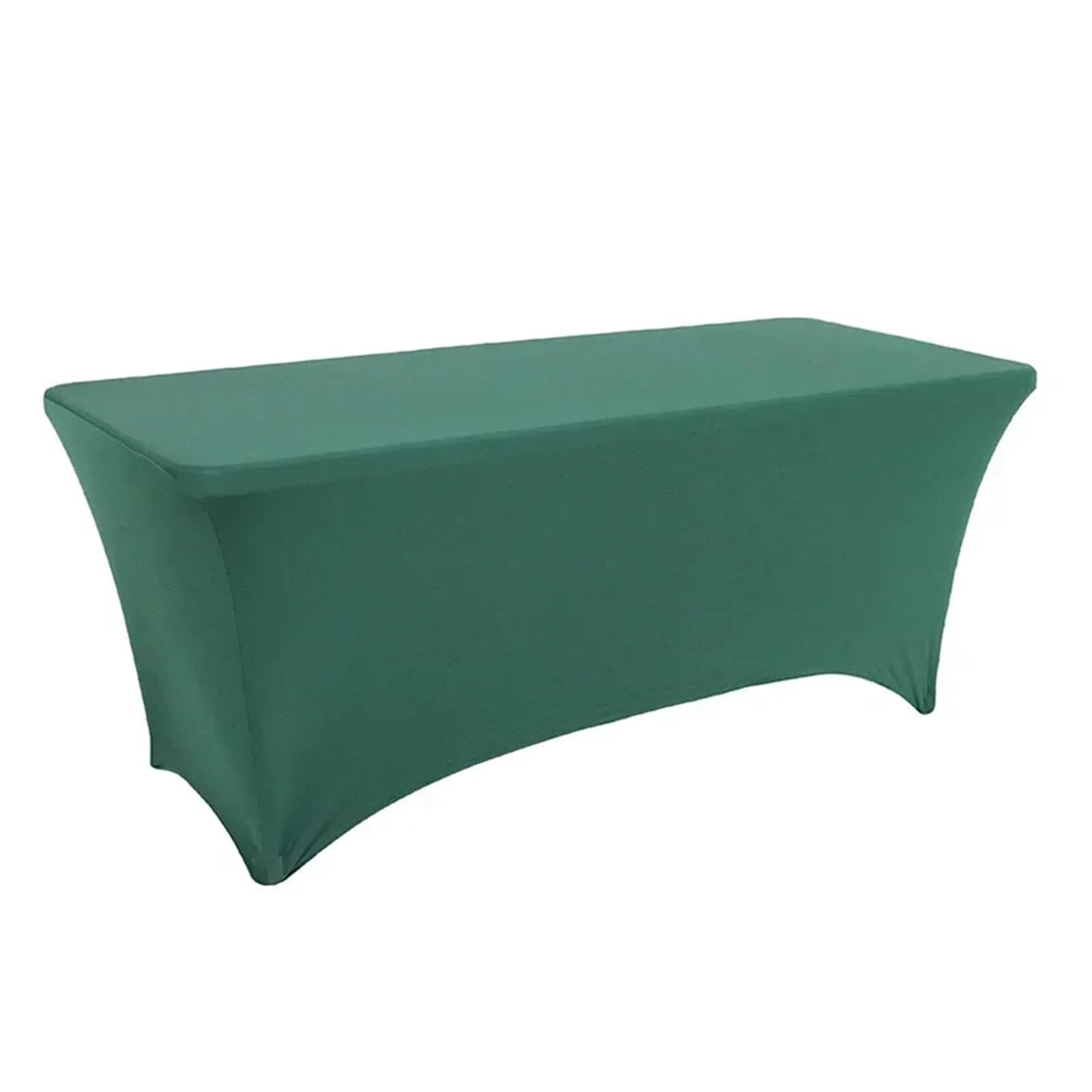 SUBLXPoten Cocktail Table Cover 6FT Spandex Tablecloth High Stretch Wedding Hotel Birthday Table Cover for 4ft 5ft 6ft 8ft Folding Cocktail(Dark green,5FT (152x75x75cm))