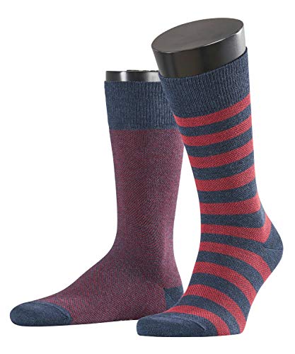ESPRIT piqué Stripe Socks 2p Calze, Blu (Navy Mel
