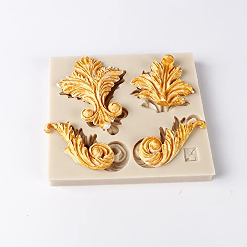 Baroque Silicone Molds, Border Chocolate Scroll Fondant Mold, for Baroque Cake, Lace Cake Cupcake Decorating, Candy, Polymer Clay, Resin, in Christmas, Halloween, Birthday Party