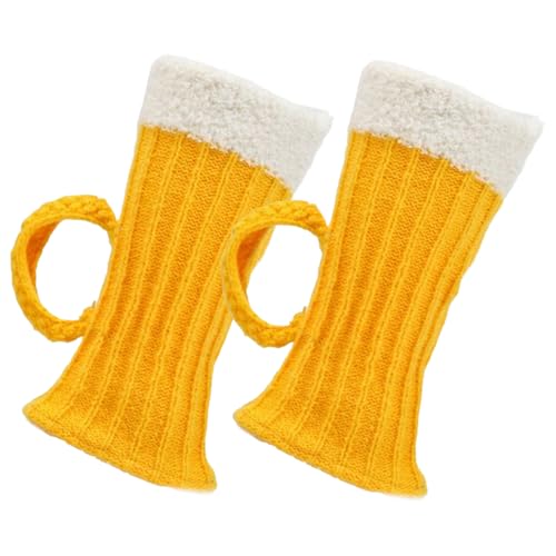 Générique Jambières - 1 Paire Jambières Chaussettes Bottes Bière avec Poignées,Mode Fille pour Fête de la Bière Bureau Anniversaire Voyage - Célibataire Anniversaire Noël Pâques