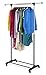 Whitmor Adjustable Rolling Garment Rack with Wheels
