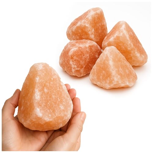 SUPERBUTELKI.PL Morceaux de sel de l'Himalaya 1 kg (10-20 cm) - Morceaux de sel en cristal naturel du Pakistan - Idéal pour lampes en cristal de sel, décoration, purification de l'air, bien-être et