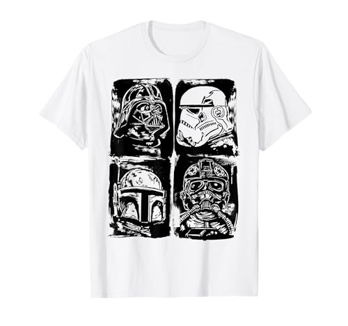T-shirt Star Wars Dark Side Helmets en coton noir pour homme