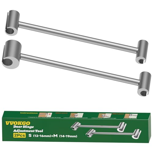 Door Hinge Adjustment Tool Hinges Gap Adjusting Wrench Knuckle Bender for Flag Hinges Heavy Duty Door Hinge Repair Tool for Residential Fire Security Clean-room Doors S (12-16mm) + M (14-19mm)
