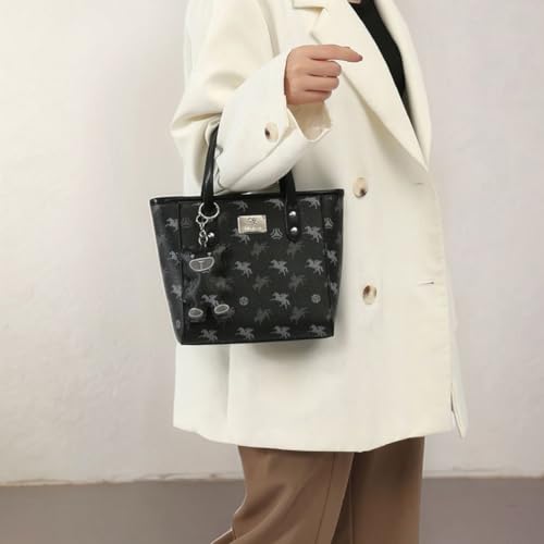 Sac à main Pegasus avec motif imprimé et double portée ajustable - 3