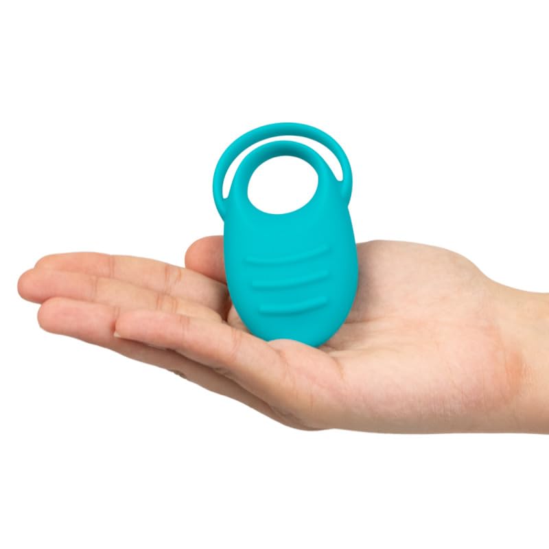 Nexo, Anillo Vibrador Hombre, Recargable USB, 3 Intensidades, 7 Modos de Vibración (Turquesa)