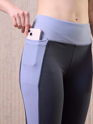 Image of TECHNOSPORT Women's High Rise Slim Fit Tights for Running, Gym and Sports