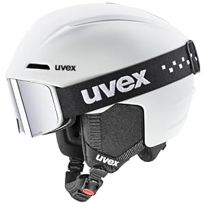 uvex viti Set Skihelm & Kinderskibrille, White matt, 54-58 cm