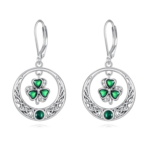 Trèfle celtique boucles d'oreilles argent pour vos tenues d'été
