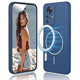 DESSEN Cover Magnetica per Xiaomi 12 / Xiaomi 12X / Xiaomi 12S - Custodia in Silicone Liquido Morbido, Antiurto Protezione Case, Compatibile con Accessori Magnetico, Blu
