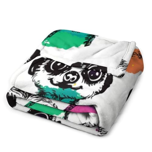 Couverture douillette suricate idée cadeau plaid flanelle doux
