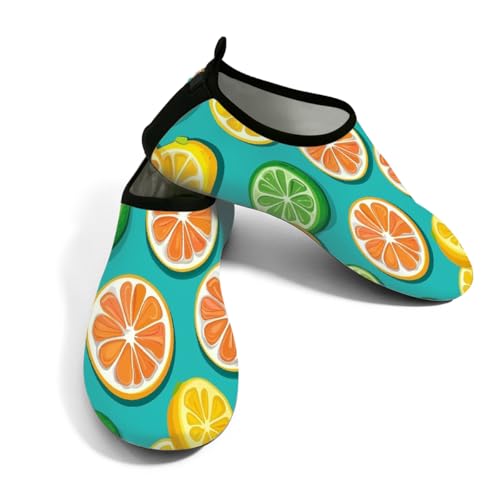 Zapatos deportivos acuáticos unisex con diseño de rodajas de limón