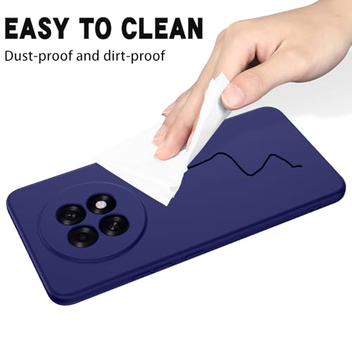 Image of Back Cover for Oppo F31 Pro Plus 5G | Full Camera Protection | Premium Liquid Silicon Case | Flexible Bumper Case for Oppo F31 Pro Plus 5G (Dark Blue)