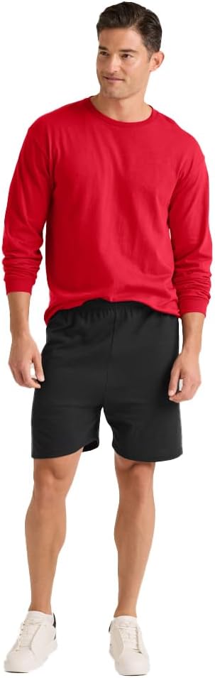 Soffe mens Midweight Cotton Long Sleeve T-shirt, 1 & 2 Packs