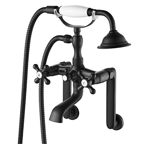 gotonovo Clawfoot Bathtub Faucet Tub Filler with Hand Held Shower