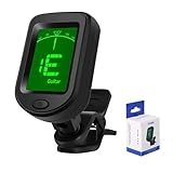 ギターチューナークリップオン、ギターチューナーアコースティック、デジタルギターチューナー、LCDディスプレイ付き、電子ギター、ベース、バイオリン、その他の弦楽器用