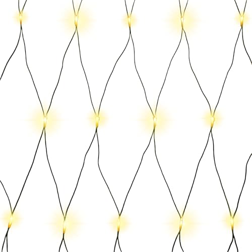 Gartenpirat LED-Lichternetz 4x4 m 360 LED warmweiß mit Timer-Funktion...