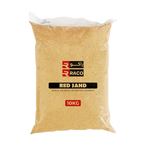 RACO Multi Purpose Natural Sand for Construction Flooring Aquarium Plants and DIY (10KG RED)