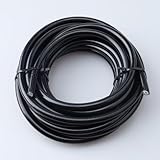 AC PERFORMANCE -3 AN Teflon PTFE Hose Stainless Steel Braided Black PVC Coated Cover Brake Hose for Brake, Power steering, Nitrous, Fuel and Hydraulic (20 feet, 1/8' ID)