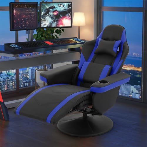 Gaming-Recliner-Video-Game-Chair-Single-Sofa-Chair-Leather-Recliner-Chair-with-Cup-Holder-Lumbar-Support-Adjustable-Footrest-Padded-Cushion-Backrest-Gaming-Couch-for-Adults Gaming Recliner Video Game Chair Single Sofa Chair Leather Recliner Chair with Cup Holder Lumbar Support Adjustable Footrest Padded Cushion Backrest Gaming Couch for Adults