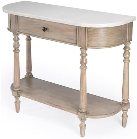 Butler Danielle Marble Console Table in Brown