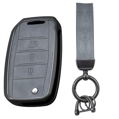 Coque de clé KIA en cuir pour éviter les rayures de boutons sur votre boîtier intelligent Rio