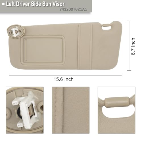 Driver Side Visor for Toyota Venza