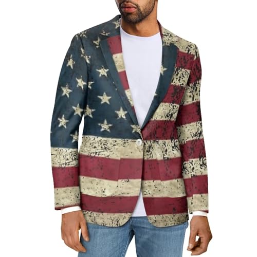 TOADDITDO Men's Sport Coat Casual Blazer One Button Suit Jacket Regular Fit Sportcoat for Dinner,Prom,Party