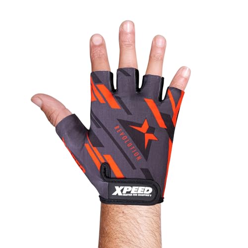 Image of Xpeed Air Vent Fitness & Cycling Gloves /Super Stretchable with Lycra & Suede Made for Light Sport Activities Weight Lifting, Gym Workout, Crossfit, Gym Gloves for Men and Women