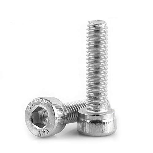 100 Pcs M3 Stainless Steel Hex Socket Cover Head Screw s Tool Kit with Plastic Bags