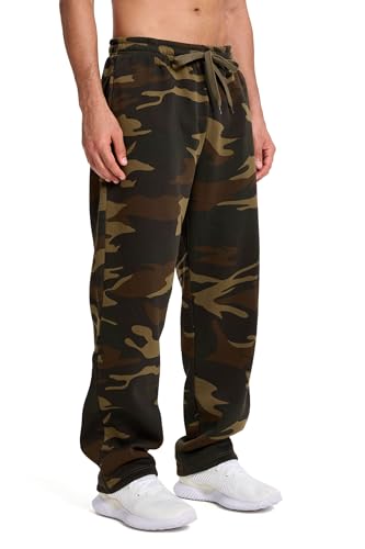 TanBridge Men's Athletic Open Bottom Relaxed Fit Sweatpants, Jogging and Daily Wear Sweatpants with Pocket