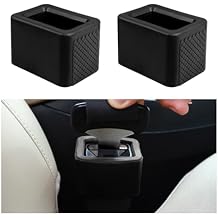 2PCS Seat Belt Buckle Holder, Silicone Seatbelt Buckle Booster to Makes Receptacle Stand for Easy Access, Non Slip Car Safetybelt Fixer Accessories for Kids & Adults Black