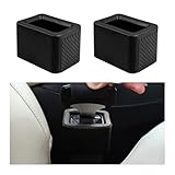 FSTURIOS 2PCS Seat Belt Buckle Holder, Silicone Seatbelt Buckle Booster to Makes Receptacle Stand for Easy Access, Non Slip Car Safetybelt Fixer Accessories for Kids & Adults (Black)