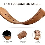 Oielai Pasek 20 mm, kompatybilny z Samsung Galaxy Watch 6, Watch 6 Classic, Galaxy Watch 5, Watch 5 Pro, Galaxy Watch 4, Watch 4 Classic, pasek z prawdziwej skóry do Galaxy Watch Active 2, Watch 3 41