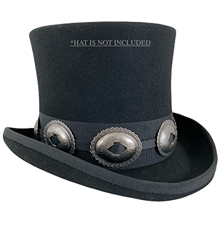 Concho Hat Band Genuine Leather