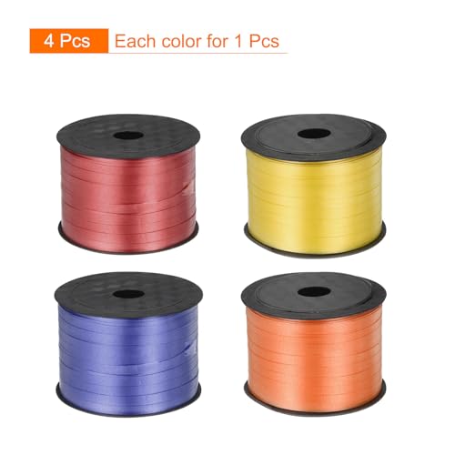 PATIKIL 4pcs 100 Yards Curling Ribbon Crimped Balloon String Metallic 5mm for Party Decoration Gift Wrapping Art Crafts - Image 3
