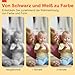 URMYWO Kontrastbuch Baby, Schwarz Weiß Doppelseitig babyStoffbuch, Soft Bilderbuch aus Stoff mit Spiegeln, Kinderwagen Kontrast Spielzeug Baby 0 3 6 Monate Geschenk für Babys