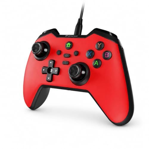 Genesis Mangan 300 Manette de jeu (PC/SWITCH/HANDY) filaire rouge