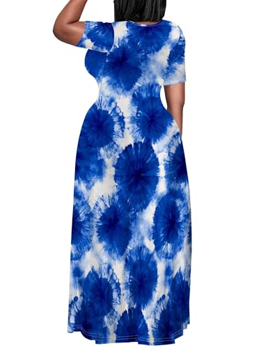 Image of Plus Size Maxi Dresses for Curvy Women T-Shirt Summer Sun Dresses Loose Fit