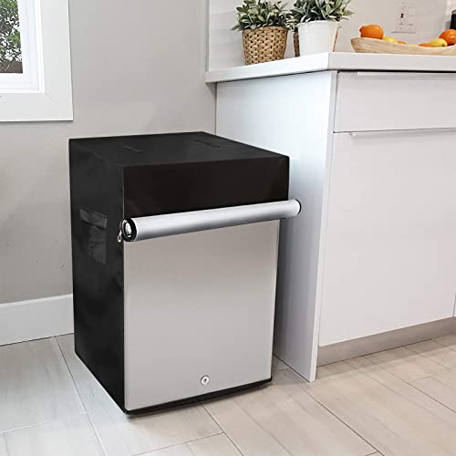 Image of Bitubi Upright Freezers Cover,Outdoor Refrigerator Cover,- Waterproof, Dustproof, Sun-Proof, 22 inch W x 23 inch D x 34 inch H. Suitable for most 3.0 Cubic Compact Mini Freezer on market (Black)