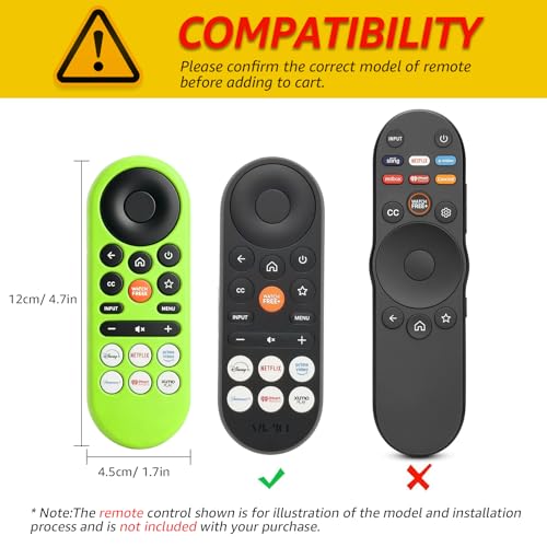 Image of [2Pack] Climberer Cover for VIZIO XRT260,Smart TV Remote Control Replacement Glow in Dark Protective Skin Case - Blue & Green (XRT280)