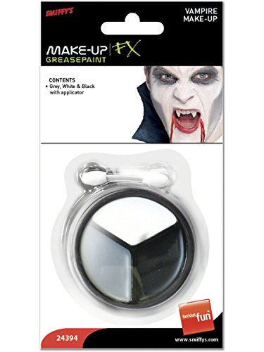 Smiffy's Smiffys-24394 Halloween Kit de maquillaje de vampiro, Colores gris y blanco,...