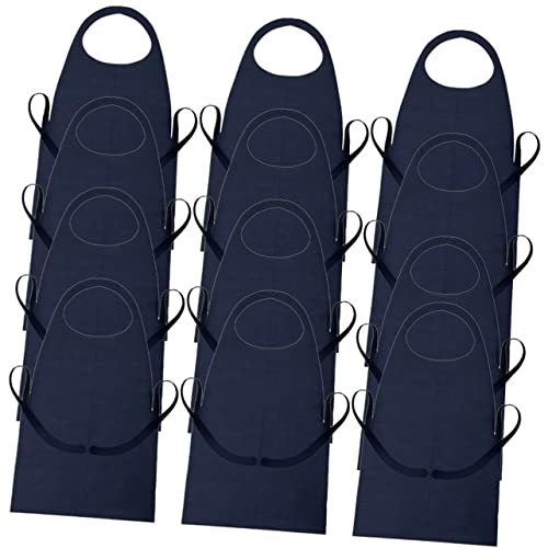 SHOWERORO 12pcs Aprons Bulk Cooking Aprons Hot Pot Nonwoven Aprons Multi-use Aprons Oil-proof Aprons Oil Resistance Aprons Bulk Aprons Picnic Bbq Aprons Apron for Bbq Non-woven Fabric Black