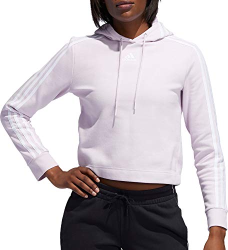 adidas Women's Post Game Cropped Hoodie (Aero Pink, Large)