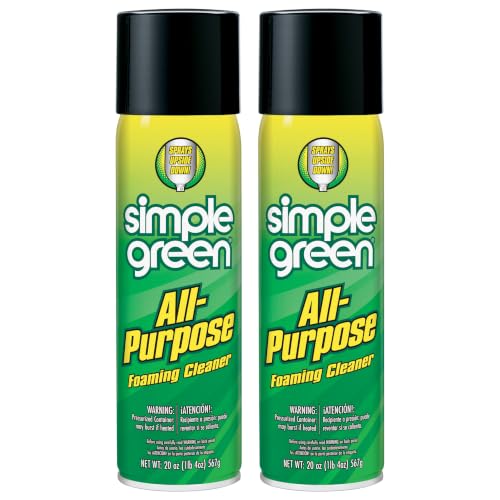 Simple Green All-Purpose Foaming Aerosol Cleaner All-Purpose Cleaning and Degreasing 20 Oz (Pack of 2)