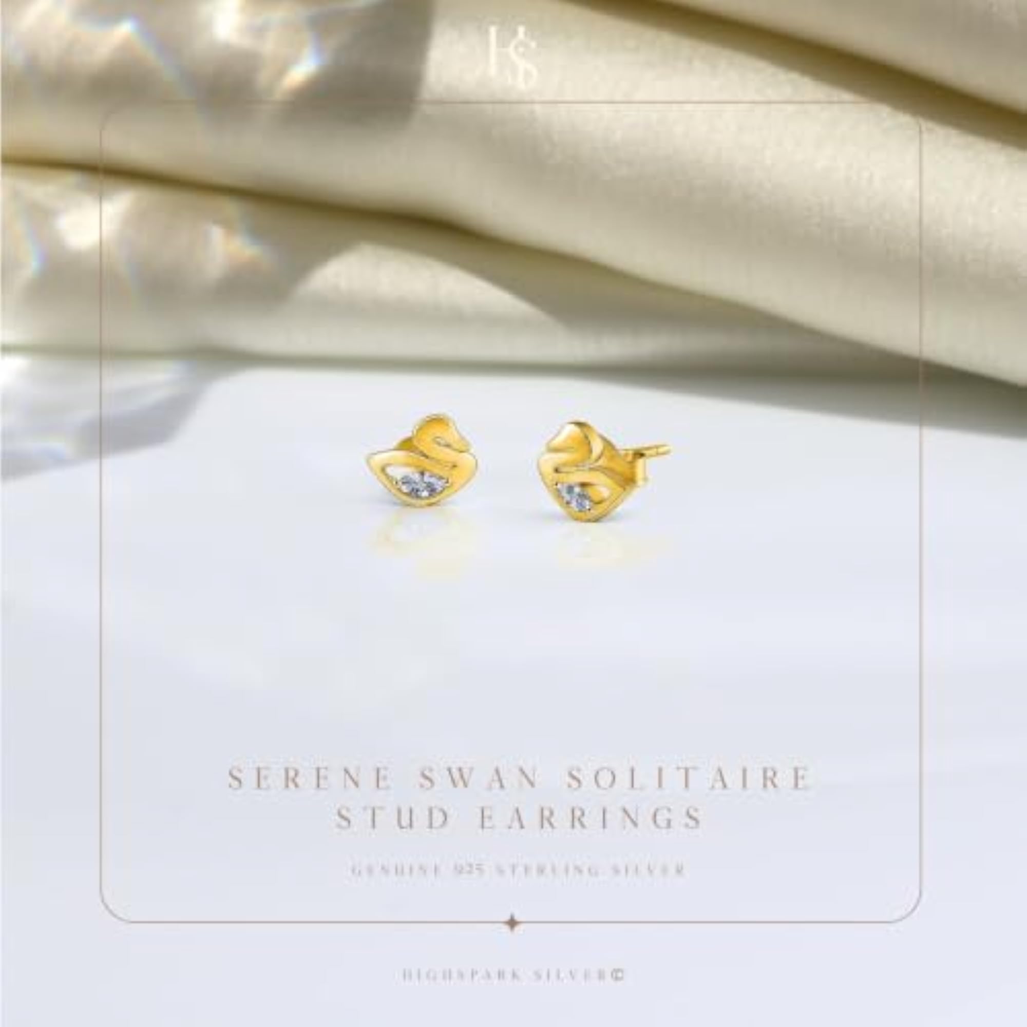 925 Sterling Silver Sparkling Hexagon Cut Solitaire Stud Earrings