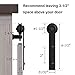 WINSOON 6FT Super Mini Barn Door Hardware Kit for Sliding Double Doors Small TV Stands Wardrobe Cabinets, I Shape Hanger (6FT Double Doors Kit)