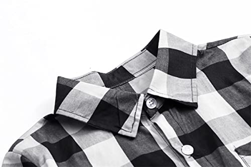 Image of SANGTREE Summer Button Down Shirts Cottn Tops for Men Women Boy Girl