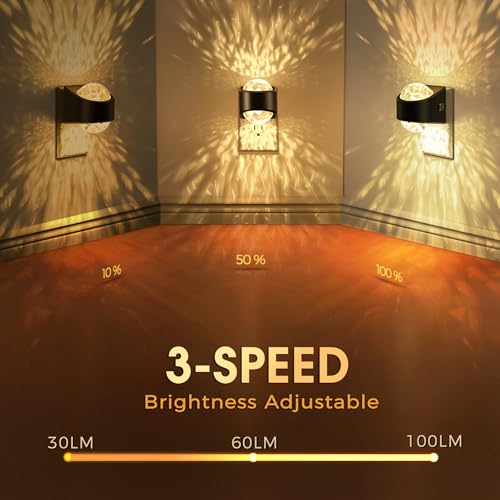 Image of Briignite Night Light, Night Lights Plug into Wall, LED Projector Night Light, Soft White for Bedroom, Dimmable Brightness Dusk to Dawn Nightlight for Kids, Nursery, Bathroom, Home Decor, Gaming Room
