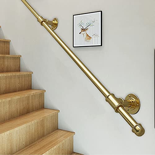 Rambarde d'escalier dorée moderne main courante extérieure 3m fer forgé escalier terrasse - 2